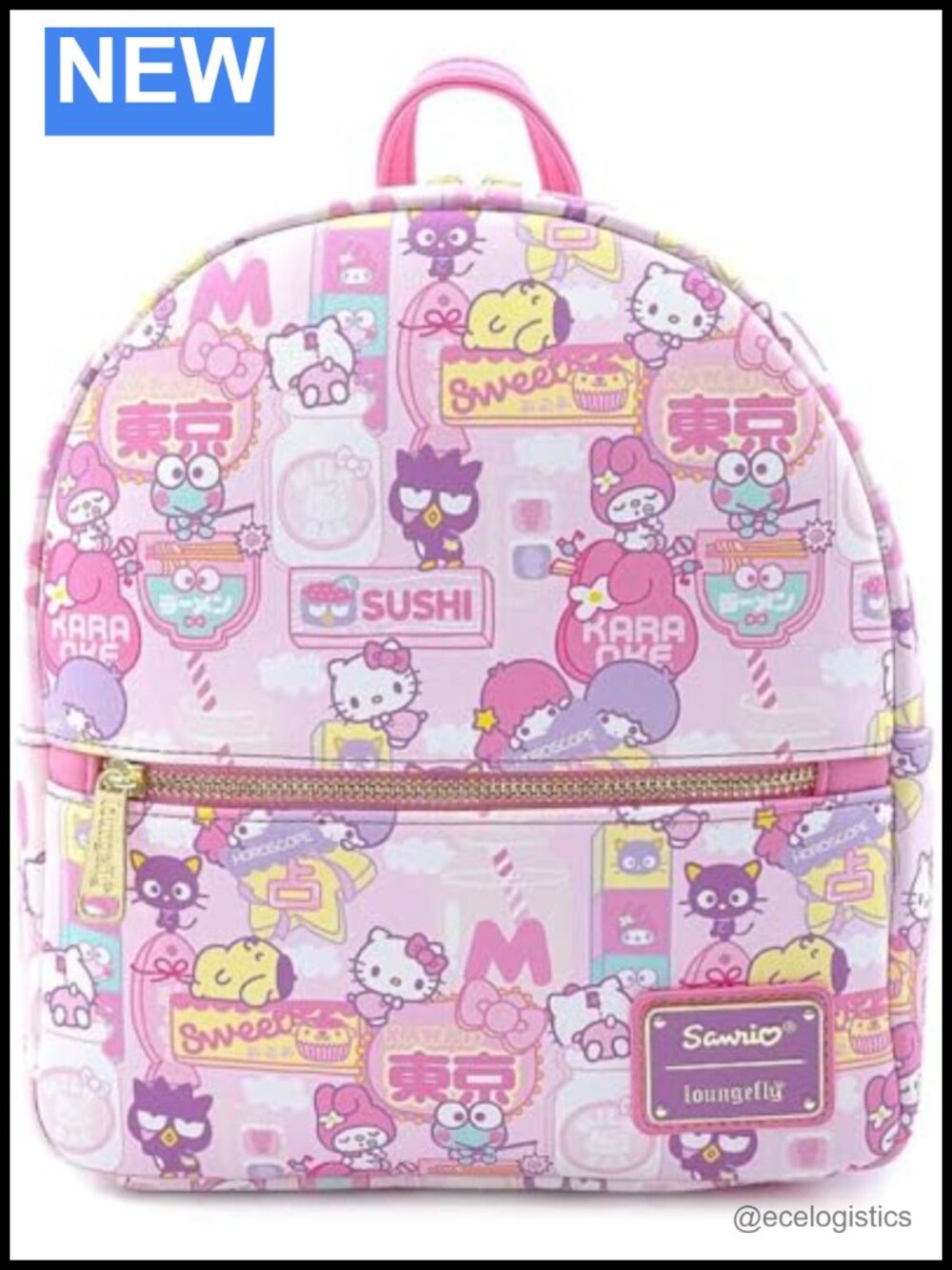 Loungefly Sanrio Hello Kitty Kawaii Convertible Double Strap Shoulder Bag Purse